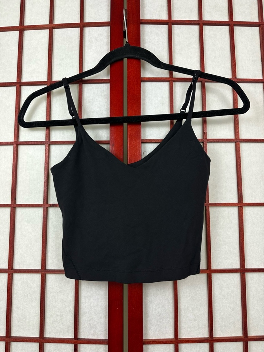 Lululemon Align Cropped Cami Black Tank Top Activewear Workout